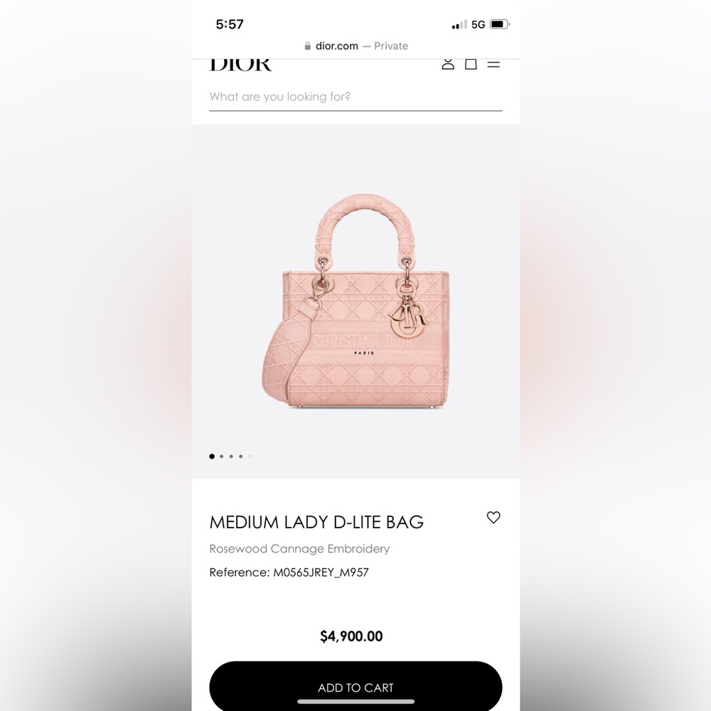 Pink medium mini d lite bag